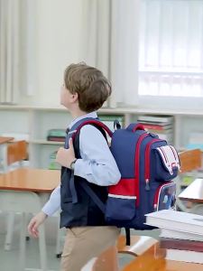 AE Astronaut-style new school backpack for primary school students in grades 1-6 boys ultra-lightweight load-reducing large-capacity childrens backpack