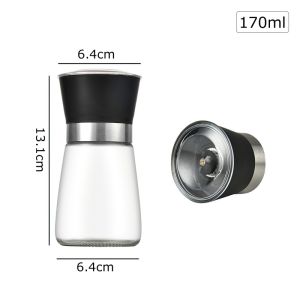 Lọ xay hạt tiêu cầm tay lọ/cối xay tiêu lưỡi sắc bén dộ dày bột mài có thể điều chỉnh-HAUSE