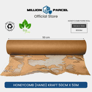 MillionParcel Honeycomb Paper | Honeycomb Wrap | Eco-Friendly Packing Paper | Kraft Bubble Sheet | Gift Wrapping Paper