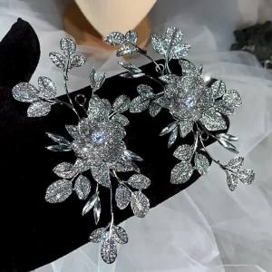 Cute CZ Zircon Crystals Wedding Tiaras Headpices Sparkling Bridal Headbands Brides Hair Accessories Evening Head Wear