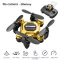 Mini RC Aircraft Toy With HD Camera Fixed height Function,360° Flip Quadcopter Headless Drones Foldable One Key Land Auto Hovering Helicopter Suitable for Boys Beginners. 