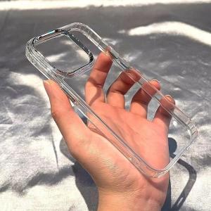 TPU + PC Phone Cover Electroplated Lens Frame Clear Case for Infinix smart 8 9 10 hot 40i 50i 60i 60 50 pro plus