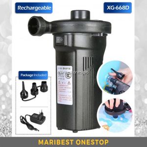 XG-668D PORTABLE RECHARGEABLE ELECTRIC AIR INFLATION PUMP INFLATE DEFLATE FOR INFLATION AIR BED MATTRESS SOFA SWIMMING POOL FLOAT 240V