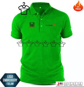 Embroidery Logo Sports Car Collared T-Shirt For Men/Women With Regular Cutting Code HON01