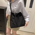 COLOO Korean Style Drawstring Bucket Bag Large Capacity Crossbody Bag Nylon Shoulder Bag Fashionable Tote Bag Women. 