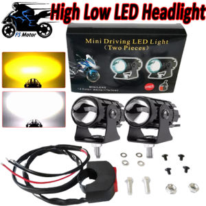 2pcs lights Mini Driving Light White Yellow Universal High Quality Mini Driving Lights Full Set LED Light with Switch