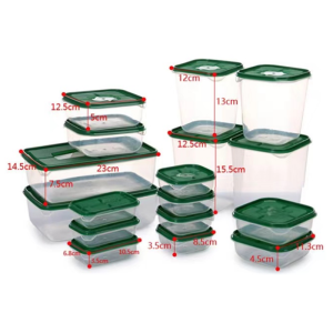 17pcs Grains Beans Storage Jar Tank Keep Fresh Food Storage Box Refrigerator Food Sealed Container Set
