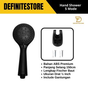 Hand Shower Set Kamar Mandi Kotak Bahan ABS Premium Chrome 1/2 inch