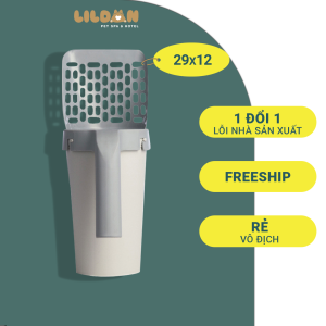 [Rẻ vô địch] Dụng Cụ Dọn Vệ Sinh - Dụng Cụ Xúc Cát Dọn Phân Cho Mèo Có Ngăn Đựng Túi Đựng Phân