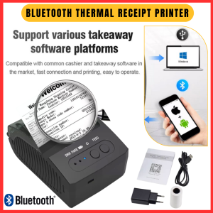 Printer Bluetooth Multifungsi ZJ-5811 dengan Baterai Besar dan Paparan Thermal