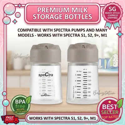 Spectra Wide Neck PP Milk Bottles (Pack of 2)