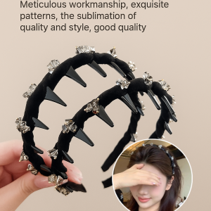 Hair Headband Korean Style Hairband Sweet Headdress Versatile Anti Slip Face Wash Headband Fluffy Toothed Headband Fashion Hair Accessories