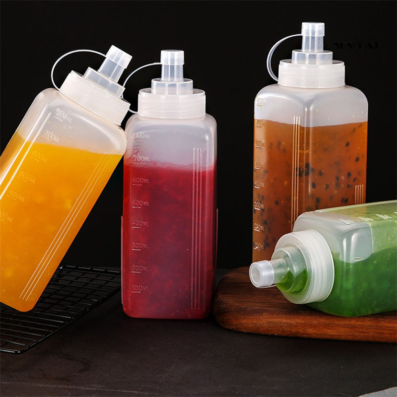 800ml/1000ML Squeeze Sauce Bottle Large Dustproof Plastic Household Seasoning Bottle for Kitchen