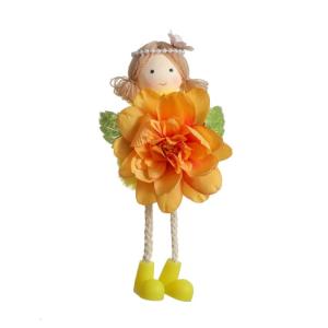 Decorative Girl Doll Pendant Beautifully Crafted Girl Doll With Flower Detail For Stylish Bag Enhancement
