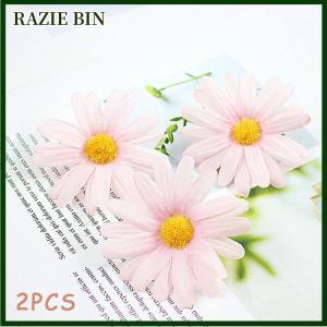 RAZIE BIN กิ๊ปติดผมลายดอกเดซี่2ชิ้นกิ๊บติดผมหน้าม้าด้านข้างน่ารักดอกทานตะวันดอกเป็ดกิ๊บผู้หญิงเครื่องประดับผมสำหรับใช้ในชีวิตประจำวัน