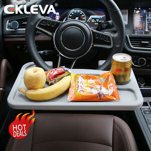EKLEVA Car Desk Coffee Holder Laptop Computer Table Steering Wheel Universal Portable Eat Work Drink Seat Tray Goods Auto Accessories