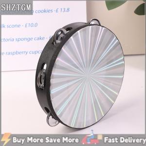 [COD] SHZTGM กลองมือขนาด6 8 10นิ้วทำจากไม้พร้อมด้วยเครื่องดนตรีกริ๊งสองแถวสำหรับการศึกษา