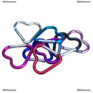 [COD] Millennium Carabiner Clips Heart-shaped Carabiner Hooks Compact Quick Link Snap Hook Clips Strong Load-bearing Key Holders Camping