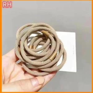 🔥🔥🔥ranghe 10ชิ้นผมสีธรรมดาหนายืดหยุ่นสูงสำหรับผู้หญิงสาวๆยางมัดผมหางม้ายืดหยุ่นเครื่องประดับผมแฟชั่น