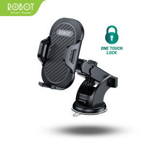 ROBOT Universal Car Holder HP Holder Dashboard Mobil r 360° Suction Lock RT-CH12 Original - Garansi Resmi 1 Tahun