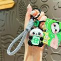 VBNFH Cartoon Panda Keyboard Keychain Good Luck Charm Fingertip Button Key Ring Hanging Accessory Animal Mahjong Panda Pendant Finger Toys. 