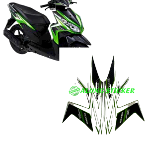 STIKER STRIPING LIST LES BODY MOTOR LIS POLET BODY MOTOR HONDA VARIO TECHNO 110 2011 HIJAU STANDAR
