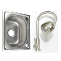 Chậu rửa chén bát đơn chất liệu inox 201, chậu 1 hố kích thước 37x42cm, đã kèm bộ xả thoát nước. 