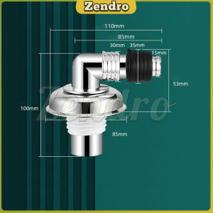 ZEO Washing Machine Floor Drain Connector Deodorization Anti-Overflow Three-Way Dual-Use Floor Drains