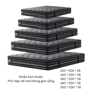 Nệm lò xo túi cao 30cm cao cấp ANOTHER DEEP EUROTOP SAMICK FURITURE Hàn Quốc - Bảo vệ cột sống