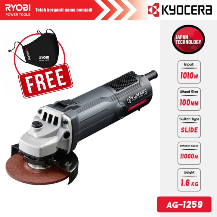 Kyocera Ryobi Angle Grinder AG-1259 Gerinda Genggam Penggiling