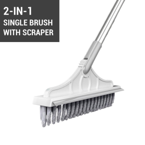 Floor Brush 3 in 1 Toilet Scrub Cleaning V-Shaped Rotatable Head Long Handle Bathroom Berus Lantai Tandas