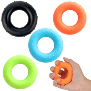 5PCS Silicone Hand Grip Strength Rings 20–60lb – Finger Wrist & Forearm Trainer for Athletes