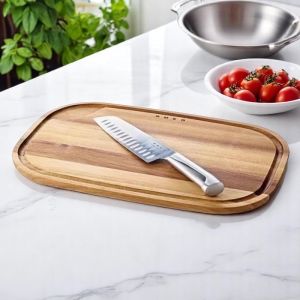 SMEG Knife Holder Set Smag Vintage Stainless Steel Kitchen Knife Home Kitchen Knife Seven Piece Set Cream Color