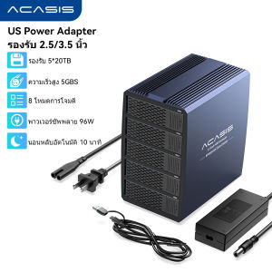 ACASIS กล่องดิสก์อาร์เรย์ 5 ช่องขนาด 3.5 นิ้ว ตู้อาร์เรย์โหมด RAID USB 3.0 เป็น SATA ทำงานไม่มีเสียง EC-7355 5GBS การป้องกันตัวเครื่องอลูมิเนียมอัลลอยด์ ดิสก์เดี่ยวรองรับสูงสุด 24TB