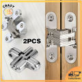 2PCS  ENGSEL STAINLESS   Engsel Pintu Engsel meja lipat  CHROME Cross Hinge Pintu Lemari Meja Lipat Tanam. 