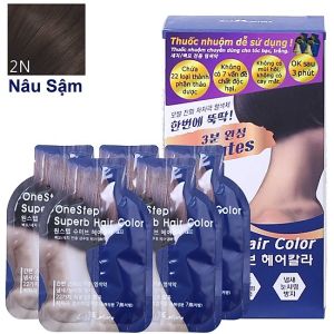 COMBO 2 Hộp Thuốc nhuộm tóc thảo dược Phủ Bạc nhanh chóng 1 Bước Tại Nhà LETMIMO (5 gói/hộp x 2)