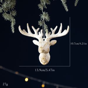 MODERNLUX White Gold Christmas Tree Ornaments Assorted Shapes Textured Surface Christmas Baubles Glitter Sprinkled Holiday Decor Ornament Christmas Tree Decor