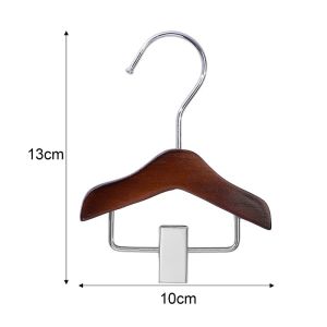 Durable Solid Wood Doll Special Clothes Display Holder with Non-Slip Pegs Portable Wardrobe Storage Clip Pet Clothes Mini Small Hangers