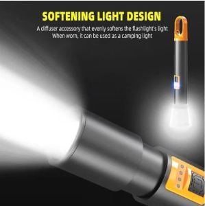 Probest P-100ZS Senter LED Multifungsi Zoom Super Turbo 100W dengan LED Flashlight & Karet Anti Slip