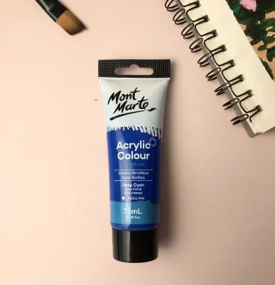Màu Acrylic Mont Marte Tuýp 75ml - Acrylic Colour Paint Signature 75ml - Thích hợp cho vẽ vải giấy thẻ gỗ đất sét