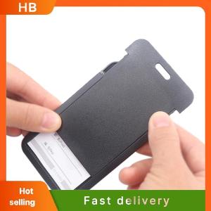 HB Stylish Simple Document Card Holder For Women Men High Quality Retractable Sliding Cover Card Holder Bus Card ID Card Holder