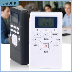 【E-WOITD】 Portable Digital FM AM Radio Mini Pocket Walkman Receiver Stereo w Earphones