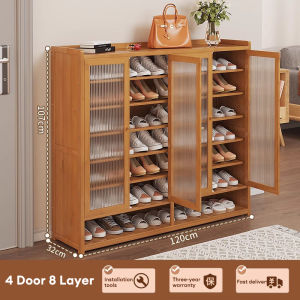 Shoe Cabinet Multifunctional Rattan Door Shoe Cabinet Dustproof Shoe Storage Cabinet Large Capacity Storage Cabinet Shoe Rack Shoe Cabinet