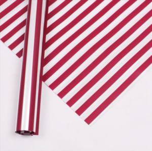 20PCS 58x58cm Striped Ouya Paper Flower Wrapping Paper OPP Material Two-color Wrapping Paper Bouquet Gift