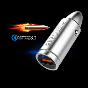 Tẩu Sạc Nhanh Ô Tô Quick Charge 3.0 Inox – Hợp Kim Cao Cấp tản nhiệt tốt Cổng USB An Toàn Bền Bỉ