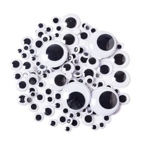 FLEURS Colorful 50pcs/100pcs DIY Dolls Accessories Crafts Projects Movable Eyes Home Decor Doll Toy Googly Wiggle Eyes Dolls Eyes Eyes Handmade Toys Crafting Eyes