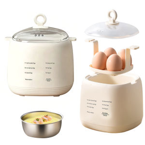 【Vodool】 Mini Multifunctional Egg Cooker 4-Egg Capacity for Egg Breakfast Vegetable