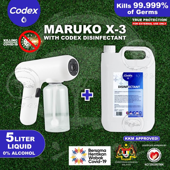 Free Shipping🔥ready Stock🔥 Maruko X 3 Codex Disfectant 5l Ready Stock Approved By Kkm 6867