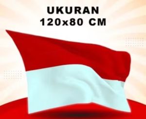 BENDERA MERAH PUTIH KAIN KATUN 120CM X 80CM DEKORASI BENDERA KANTOR