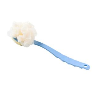 Sikat Mandi Dua Sisi Spon dan Bulu Lembut Gagang Panjang